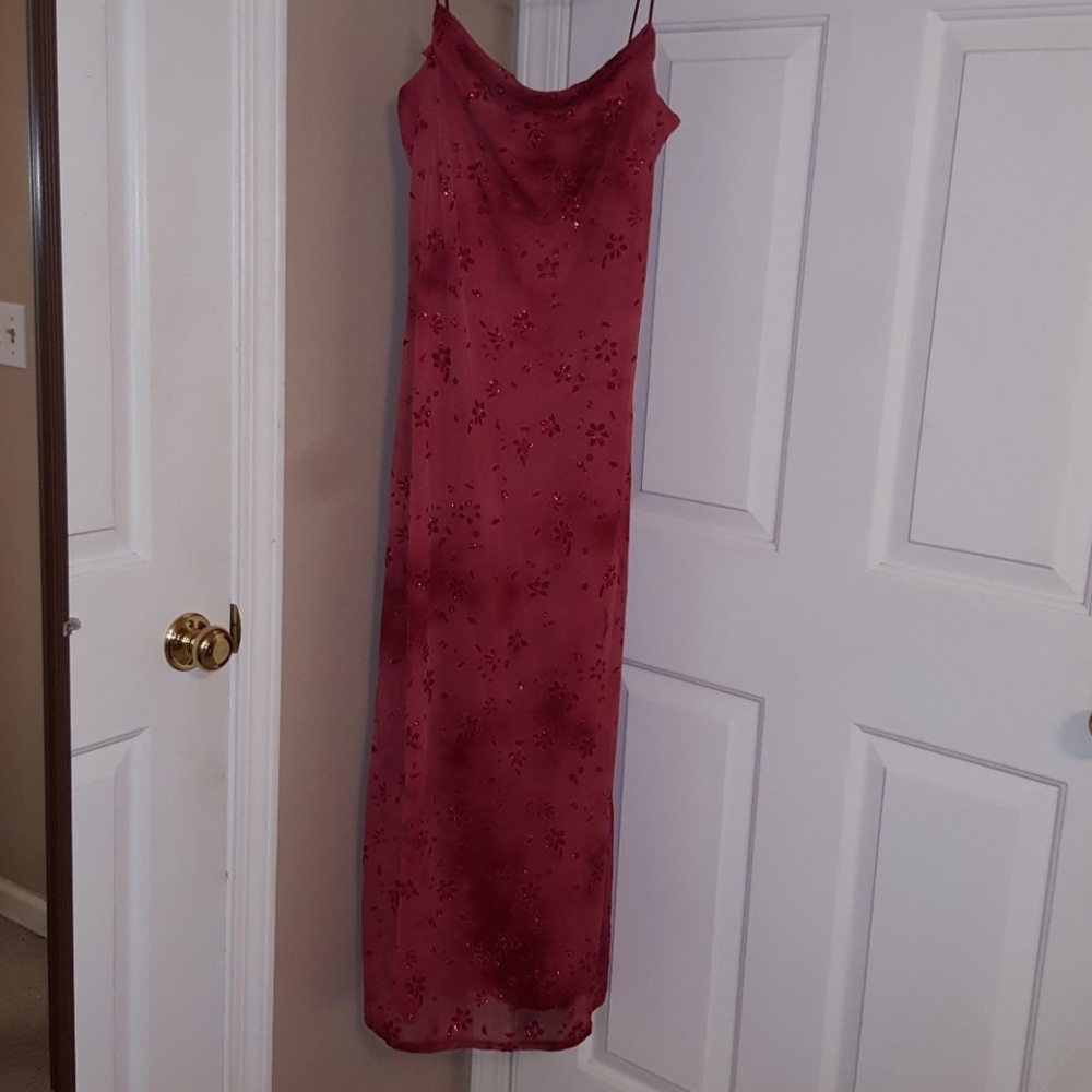 Red maxi dress